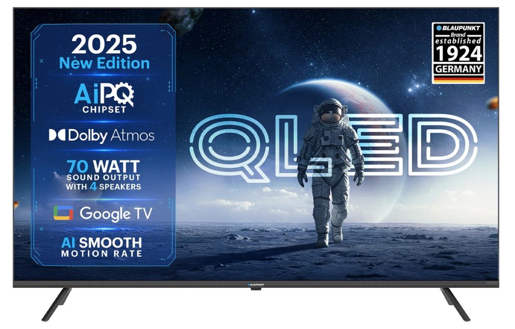 Blaupunkt 2025 32 ″ HD, 40 ″ FHD, 50 ″, 55 ″ et 65 ″ 4K QLED Google TVS lancé